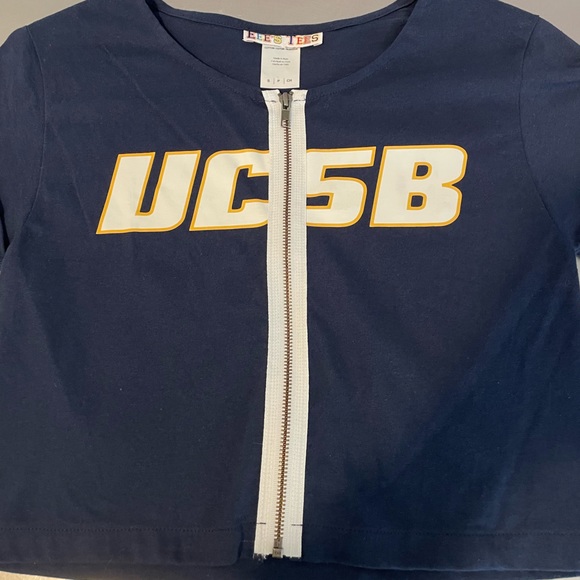 University of Santa Barbara zip front short sleeve T-shirt - Picture 2 of 3